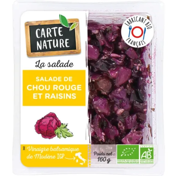 Salade de chou rouge et raisins