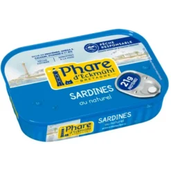 Sardines de bretagne au naturel 95g net égoutté