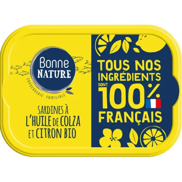 Sardines à l'huile de colza et citron 115g