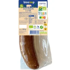 Saucisson à l'ail sans sel nitrité 250g