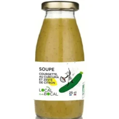 Soupe de courgette au curcuma et zeste de citron 25cl