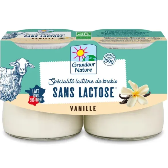 Spécialité laitière brebis délactosée vanille 2x125g