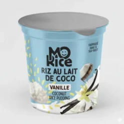 Spécialité végétale à base de riz et de lait de coco, sucrée, à la vanille, issue de l'agriculture biologique