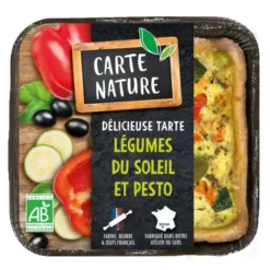 Tarte aux courgettes poivrons et pesto 190g