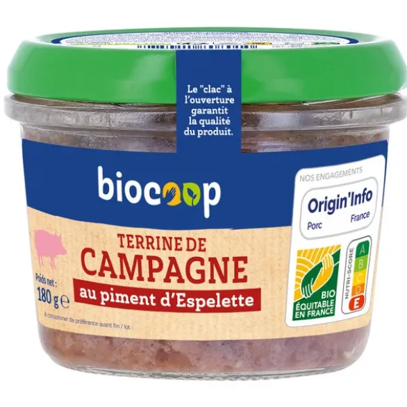 Terrine campagne piment d'Espelette 180g