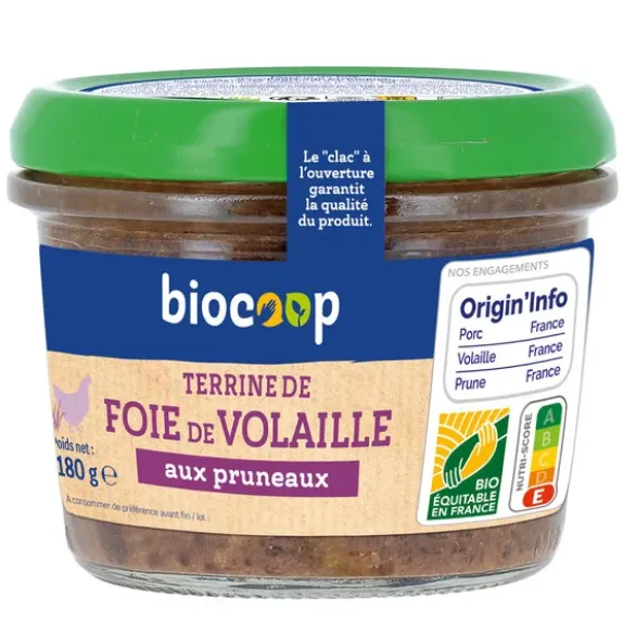 Terrine foie de volaille pruneaux 180g