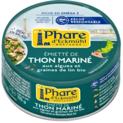 Thon blanc miettes algue graine lin 115g
