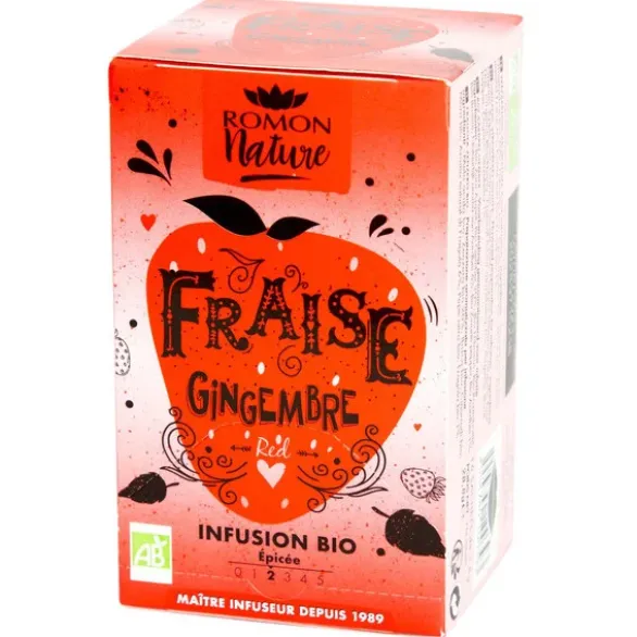 Tisane fraise gingembre 16x1,8g
