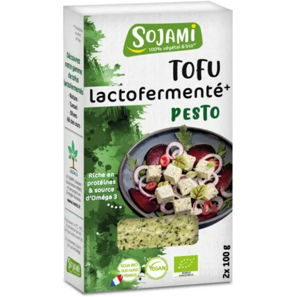 Tofu lactofermenté pesto