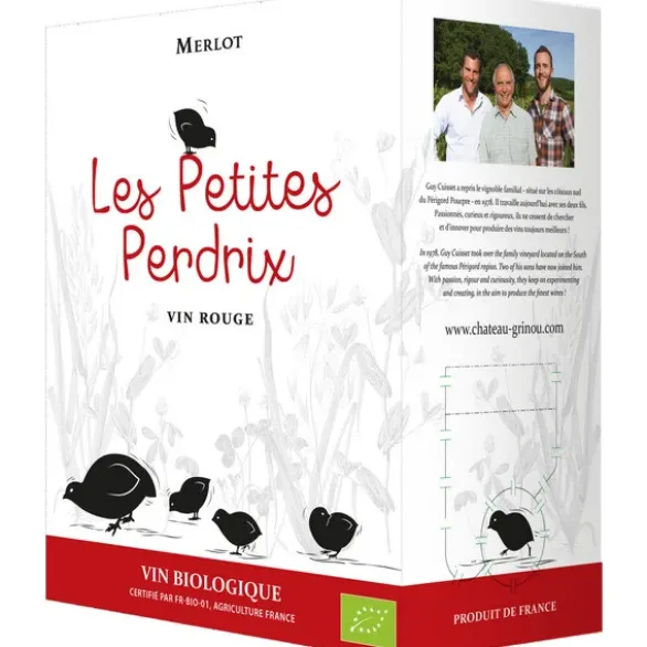 Vin de France rouge Petites Perdrix 3L